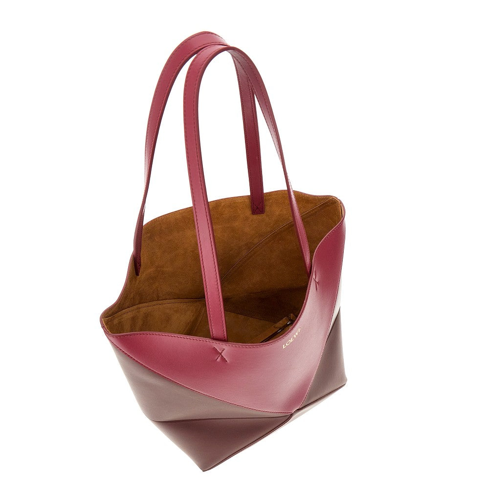 Borsa Puzzle Fold Tote media bicolore