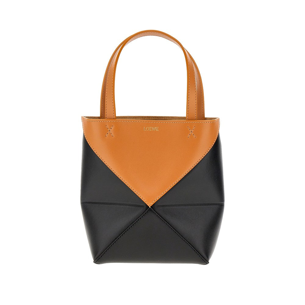 Bicolour mini Puzzle Fold Tote bag