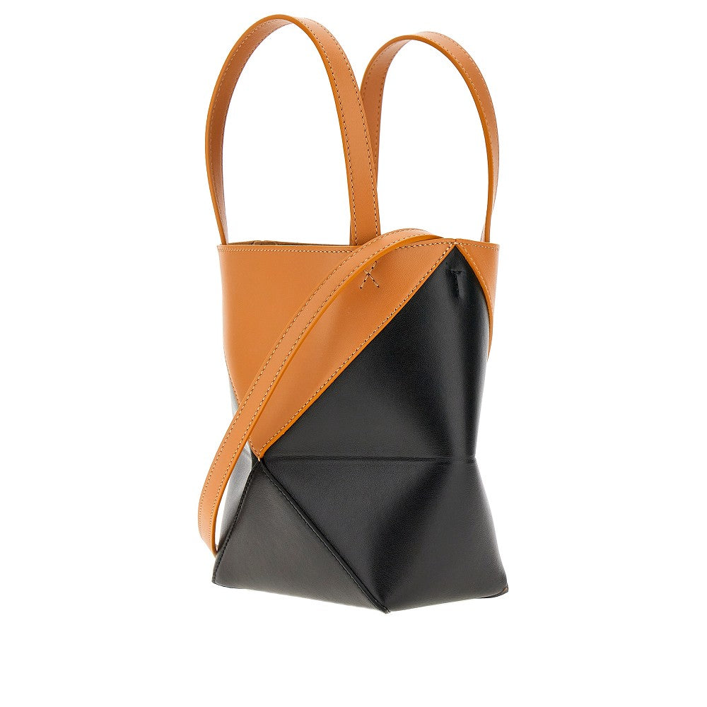 Bicolour mini Puzzle Fold Tote bag