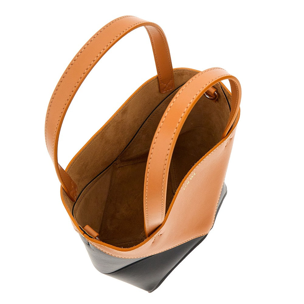 Bicolour mini Puzzle Fold Tote bag