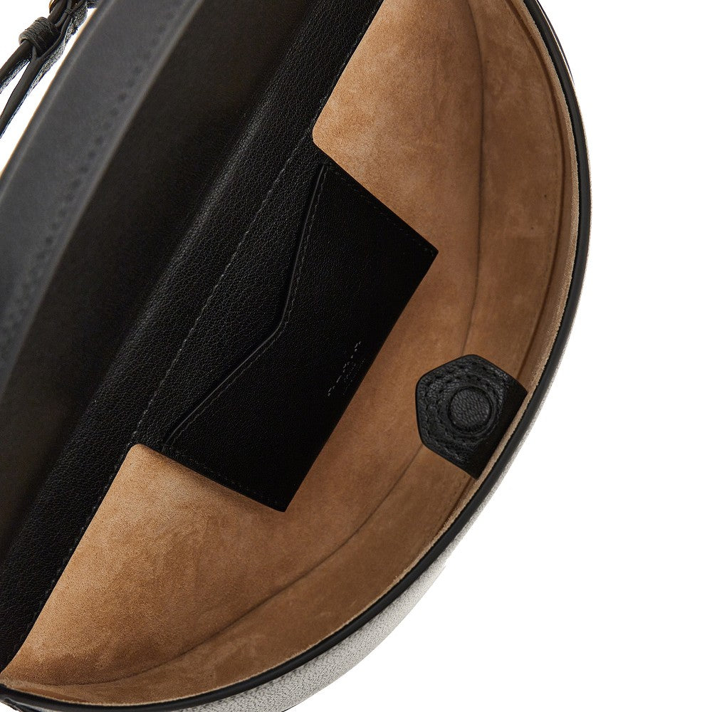 Borsa 'East West' in pelle granata