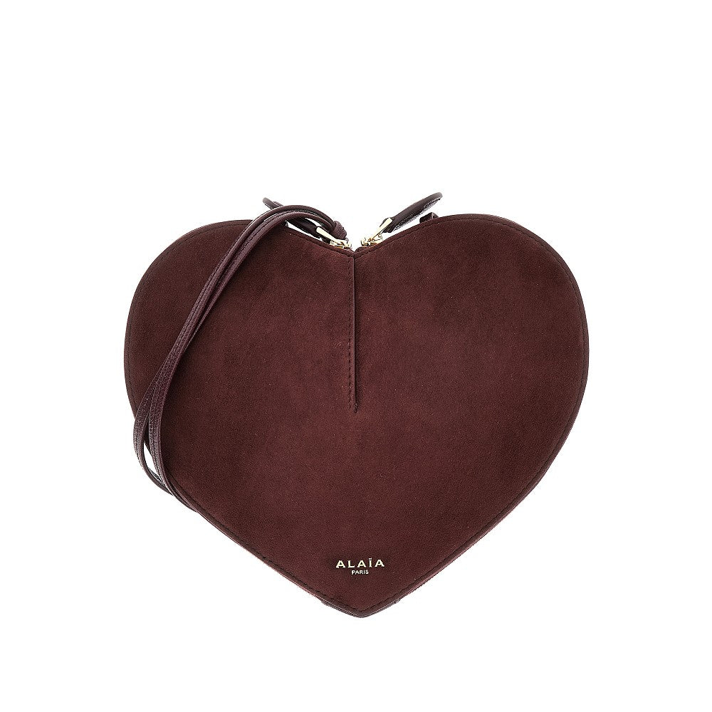Borsa 'Le Coeur' in pelle scamosciata