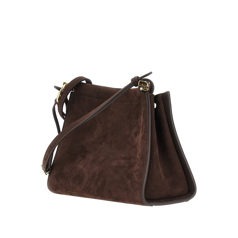 Nubuck leather small squared 'Le Click' bag