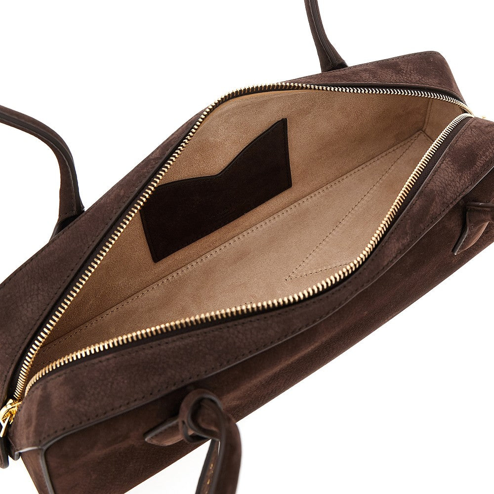 Borsa 'Le Teckel' media in pelle nabuk