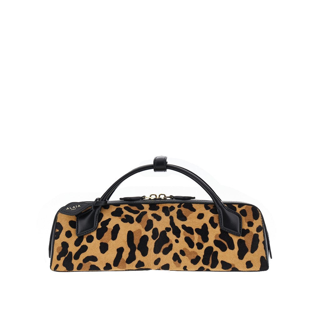 Leopard calfhair 'Le Teckel' clutch