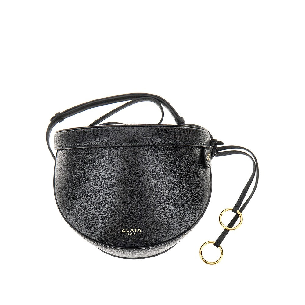 Grained leather moulded bag