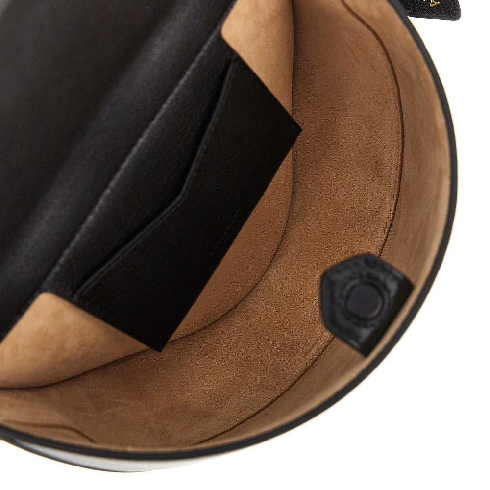 Grained leather moulded bag