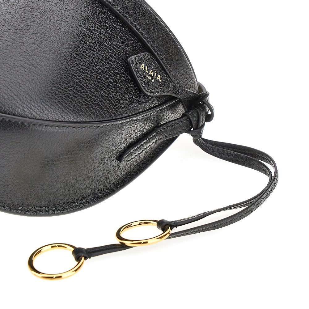 Grained leather moulded bag