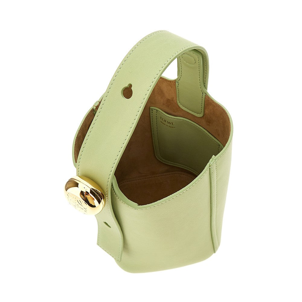 Leather mini Pebble Bucket bag