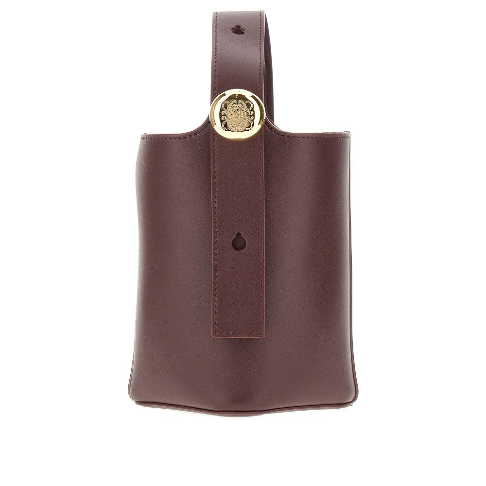 Borsa Pebble Bucket mini in pelle