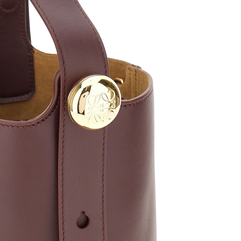 Borsa Pebble Bucket mini in pelle