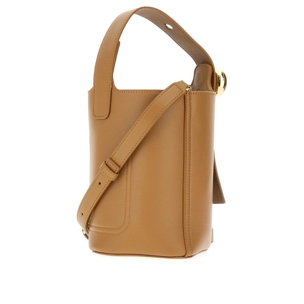 Borsa Pebble Bucket mini in pelle