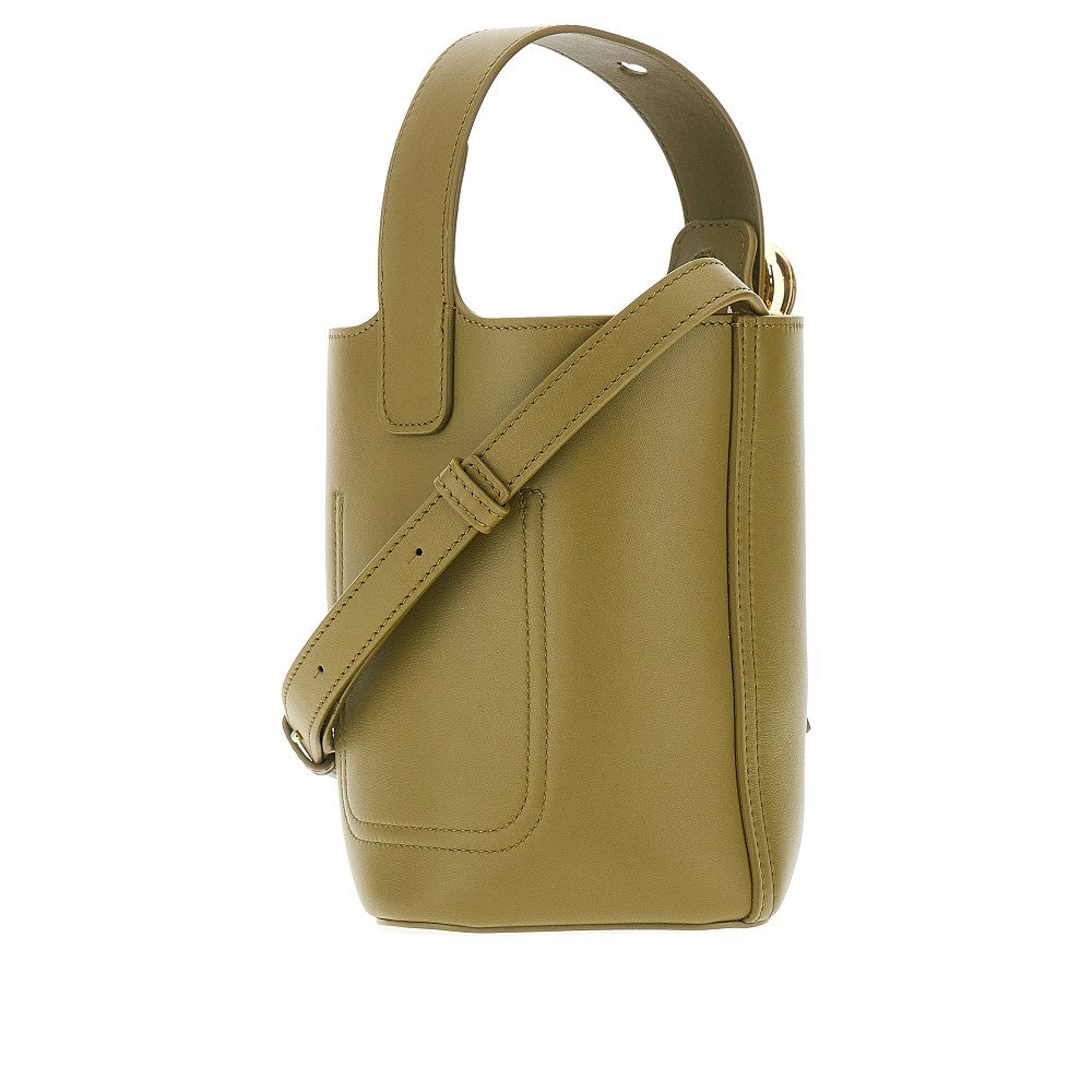 Leather mini Pebble Bucket bag