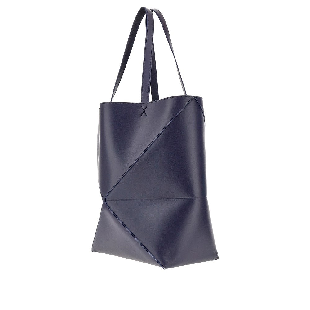 Leather XL Puzzle Fold tote bag