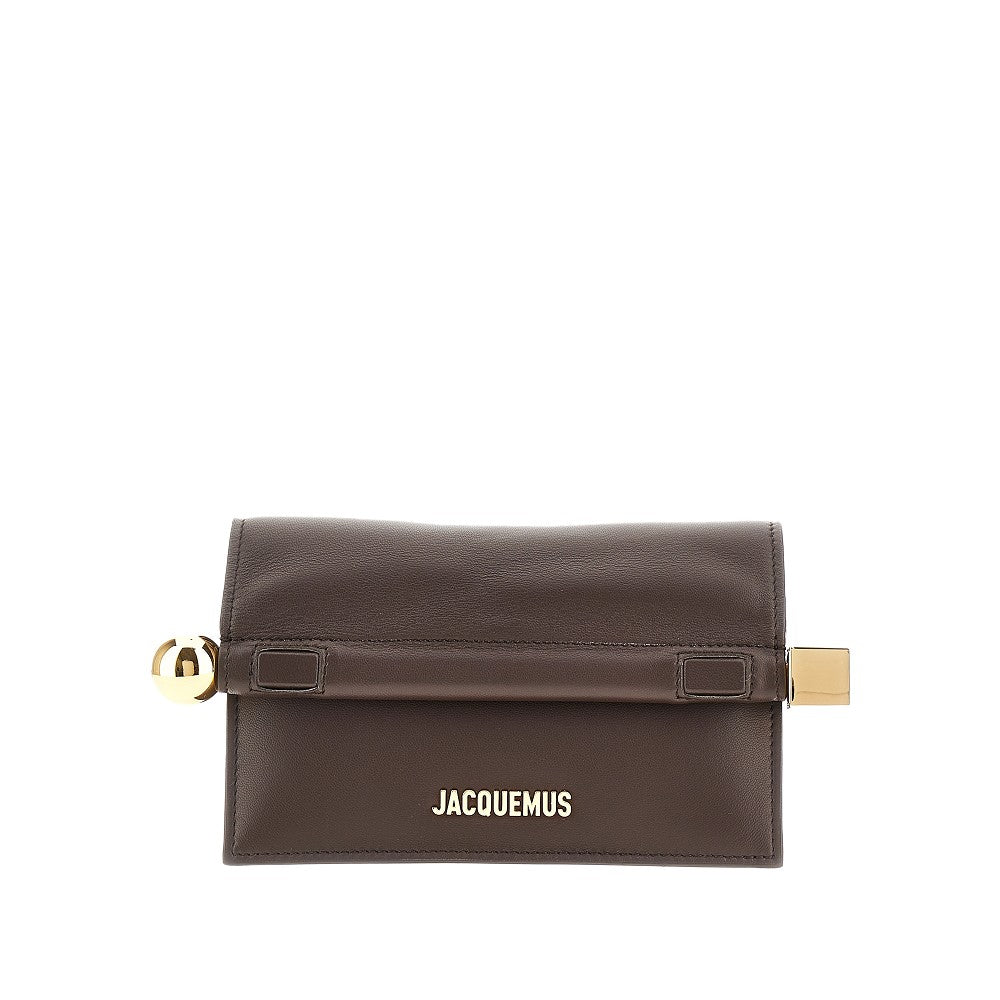 Small 'Rond Carré' nappa leather clutch