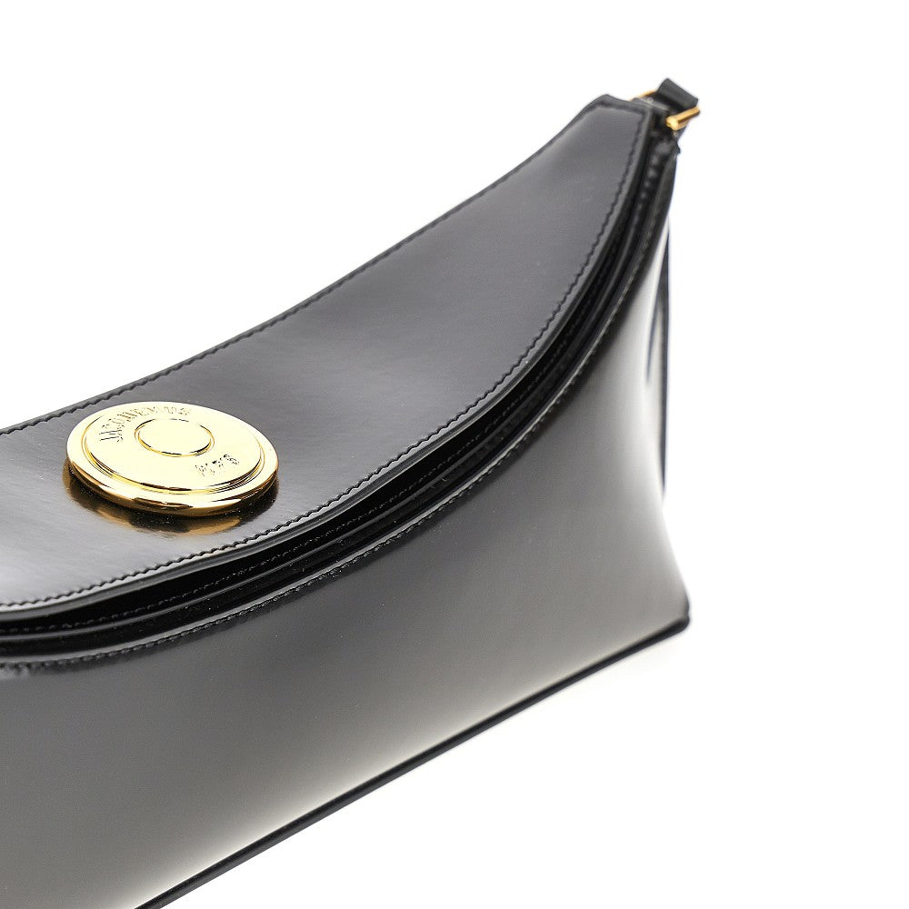 'Ovalo' spazzolato leather shoulder bag