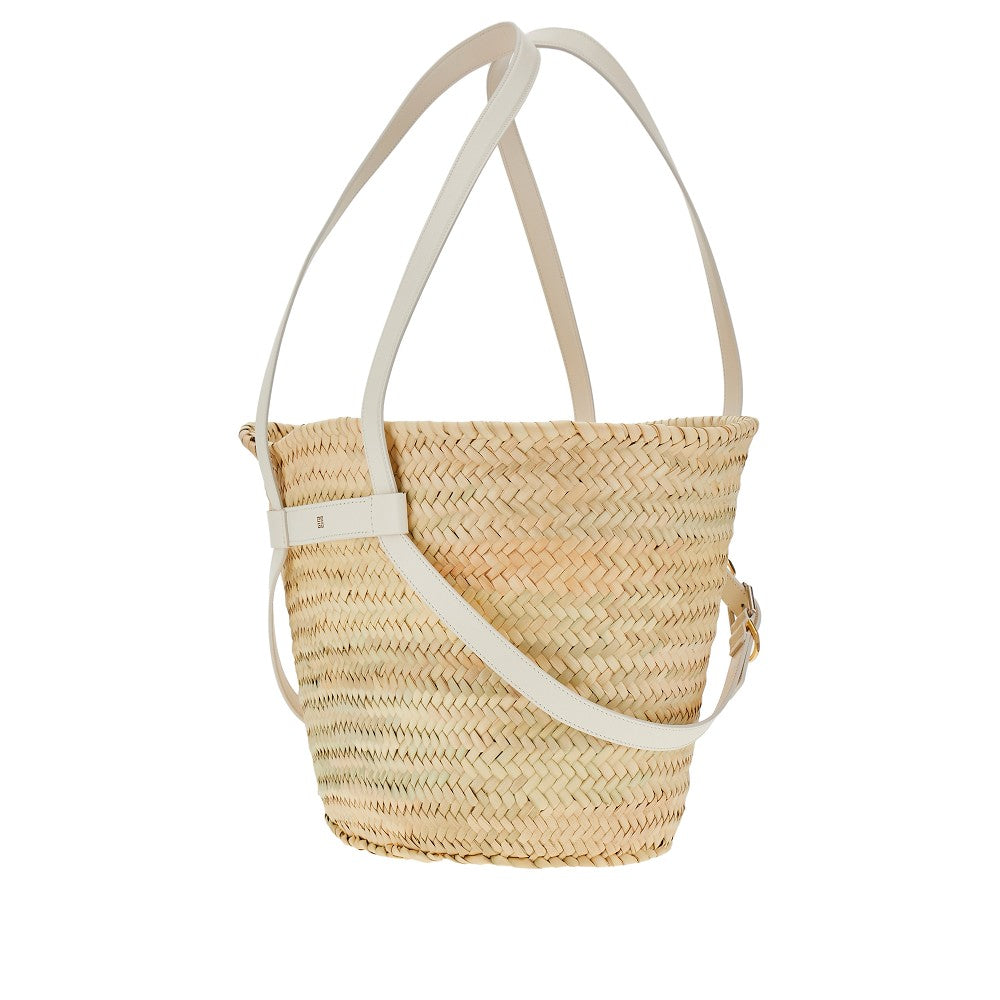 Medium 'Voyou' raffia basket bag