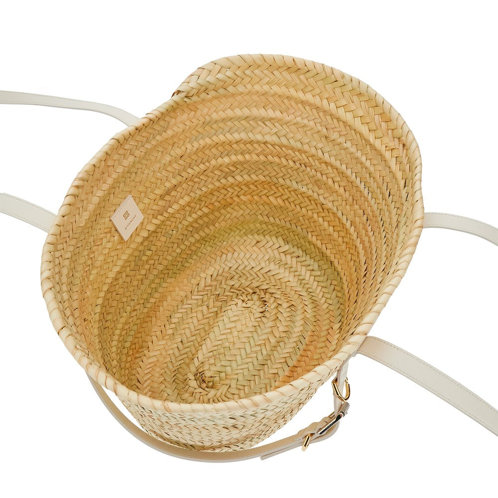 Medium 'Voyou' raffia basket bag