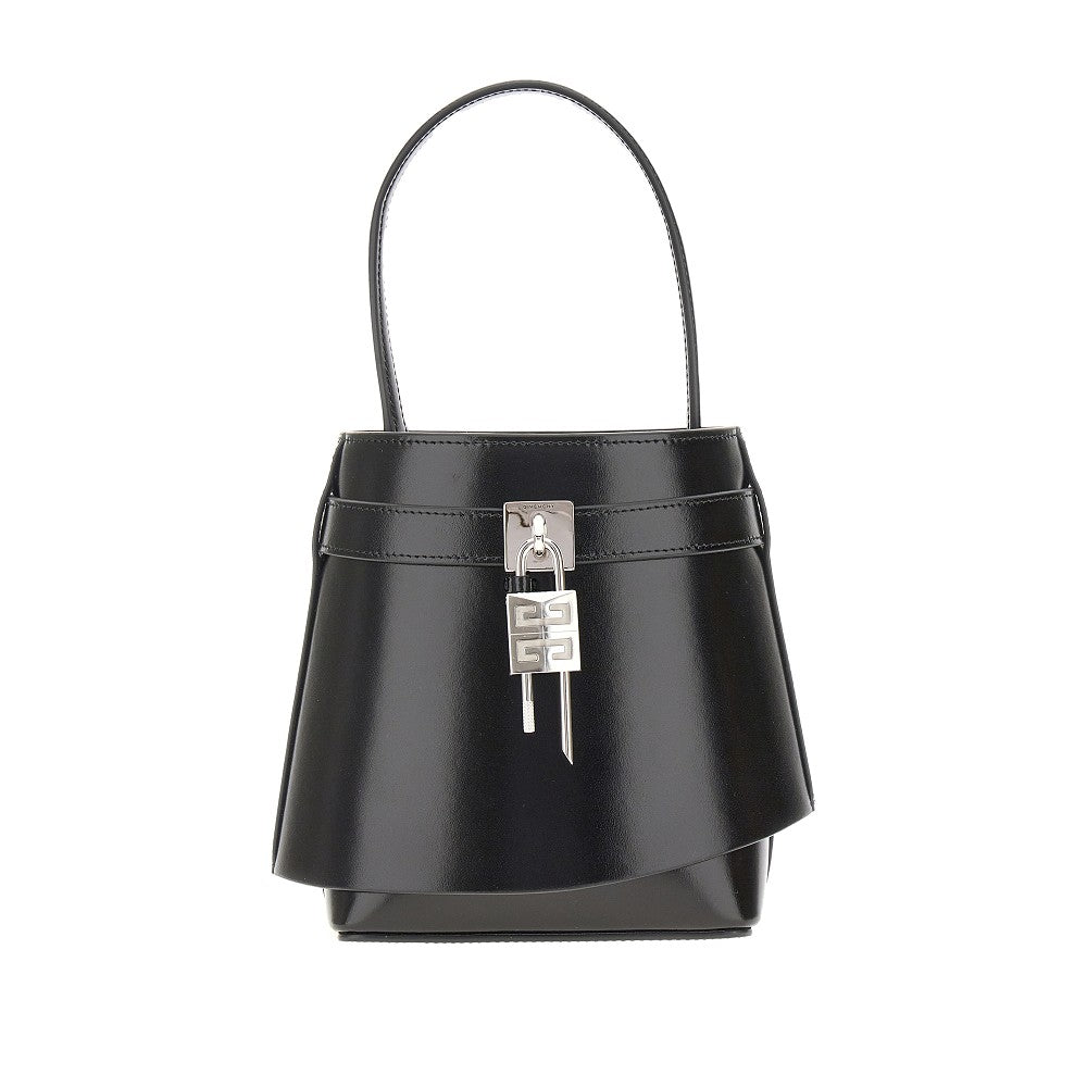 Leather 'Shark Lock' bucket bag