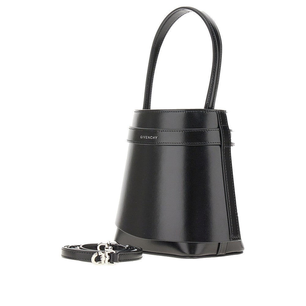 Leather 'Shark Lock' bucket bag