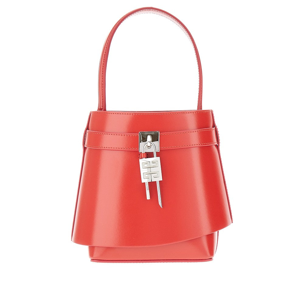 Leather 'Shark Lock' bucket bag