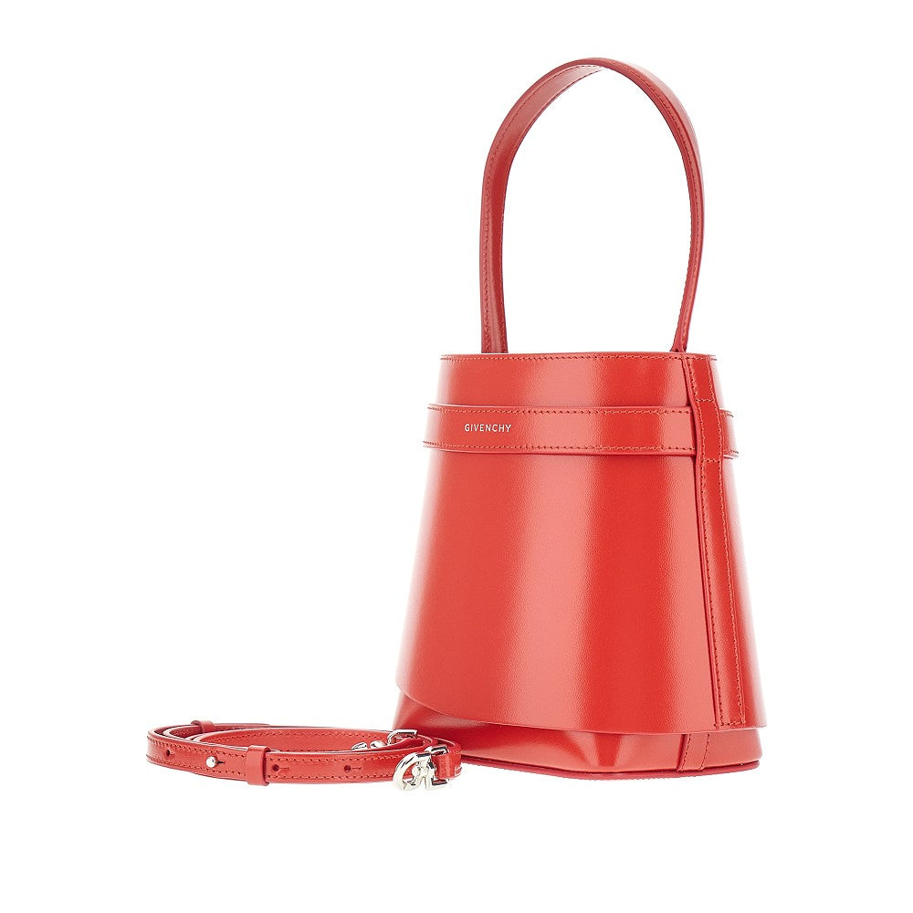 Leather 'Shark Lock' bucket bag
