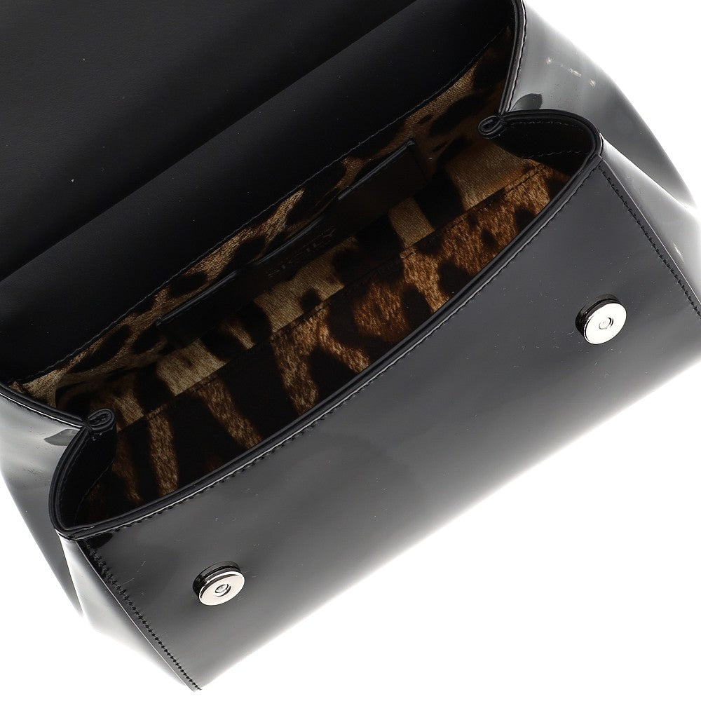 Glossy leather small Sicily bag