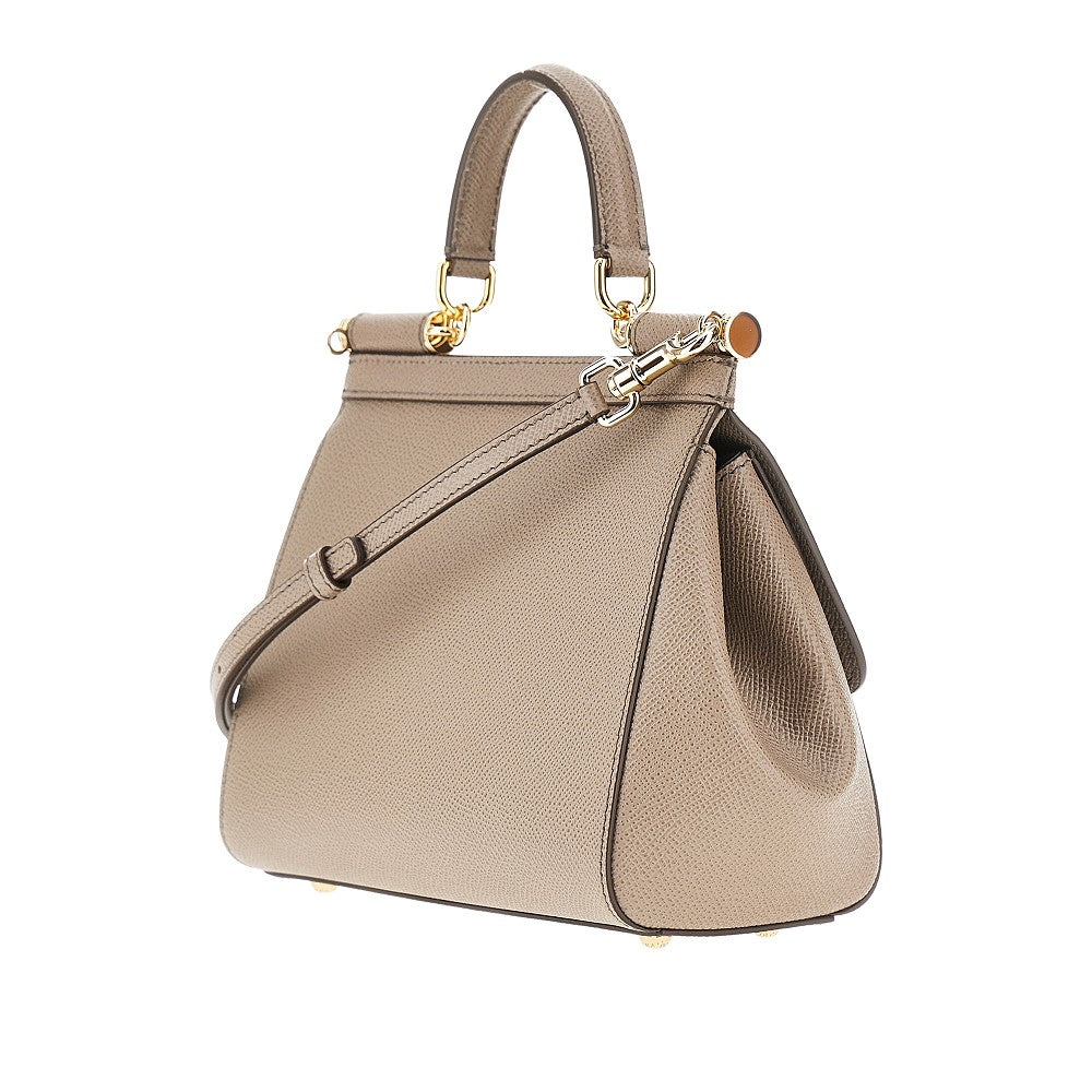 Borsa 'Sicily' media in pelle Dauphine