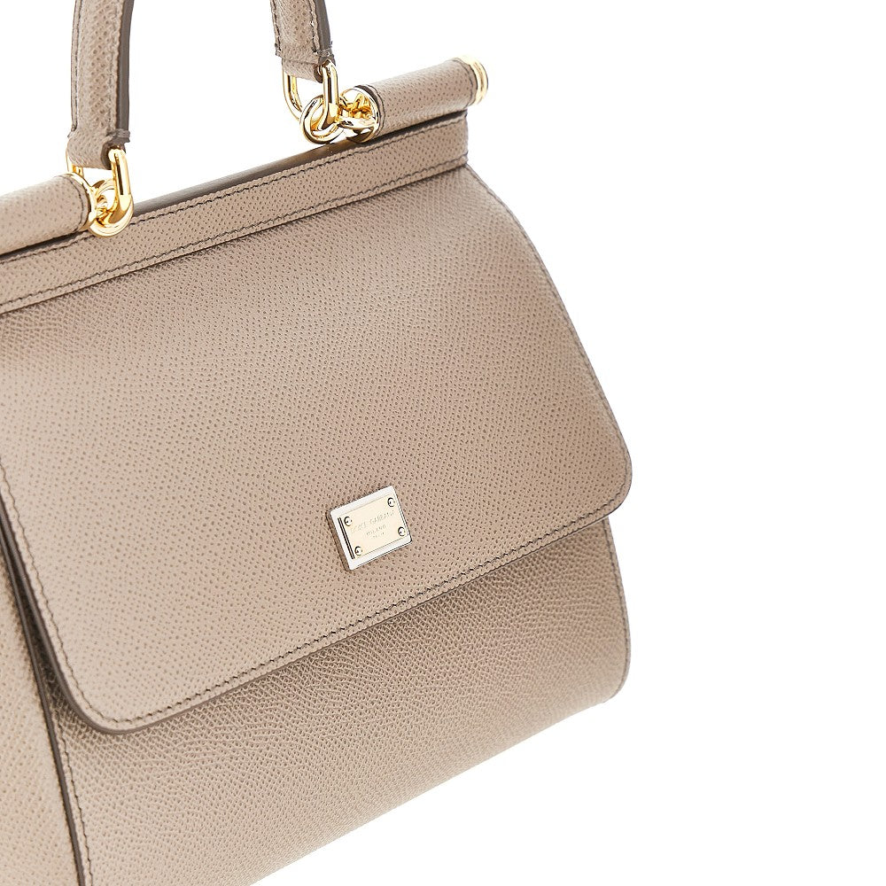 Borsa 'Sicily' media in pelle Dauphine