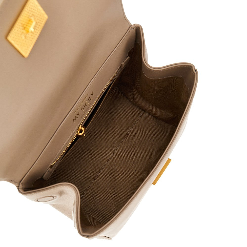 Borsa 'My Sicily' in pelle plongé