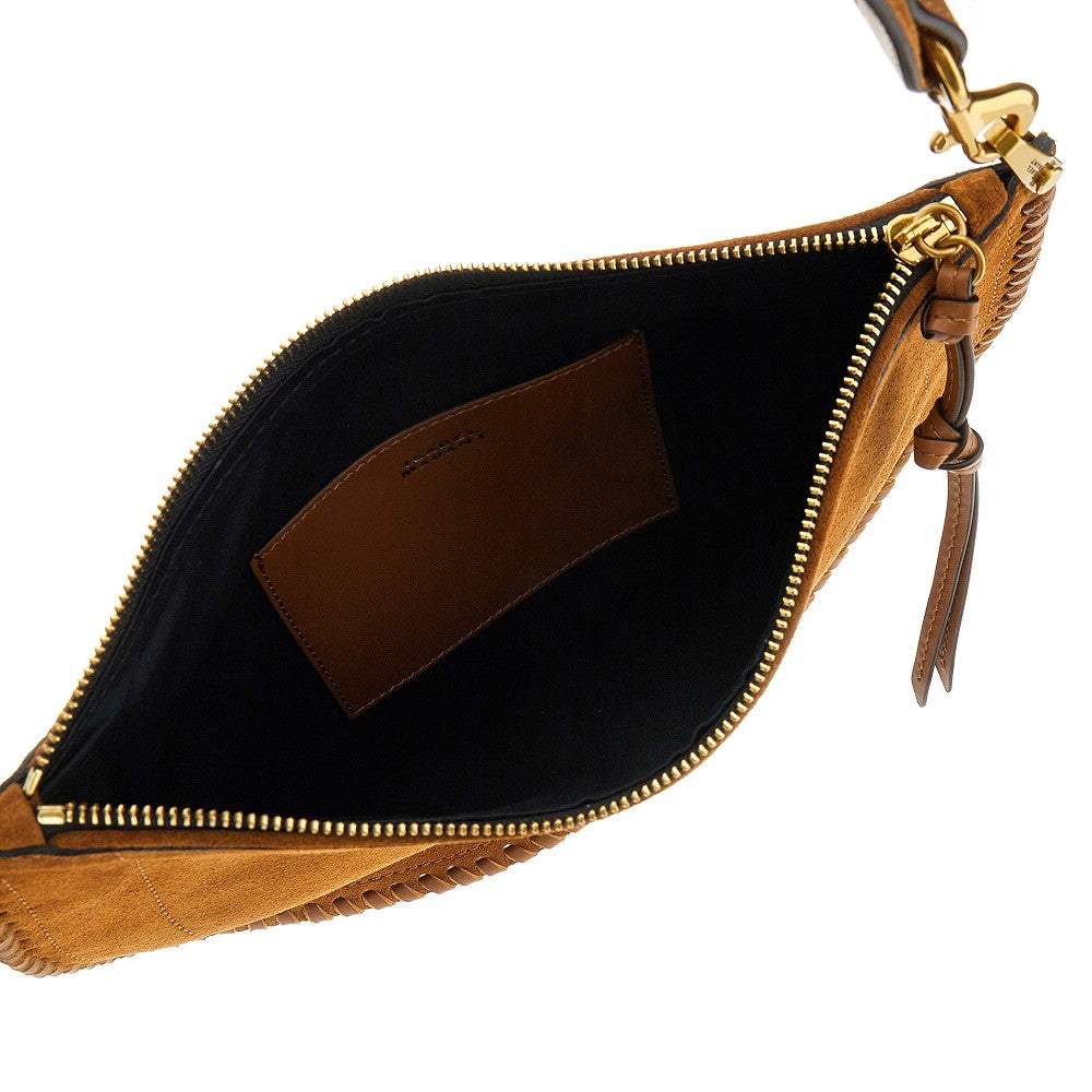 Borsa Oskan Soft Zip in pelle scamosciata