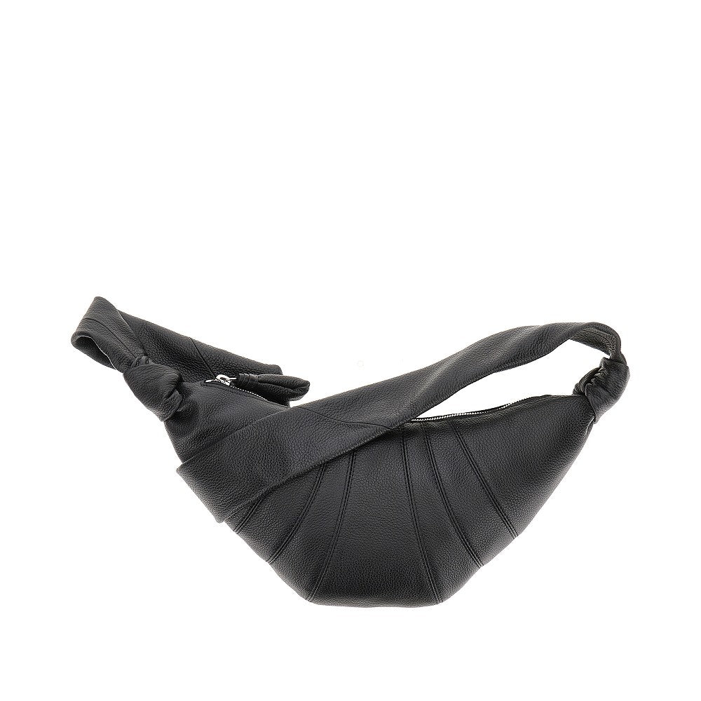Grained leather small 'Croissant' bag
