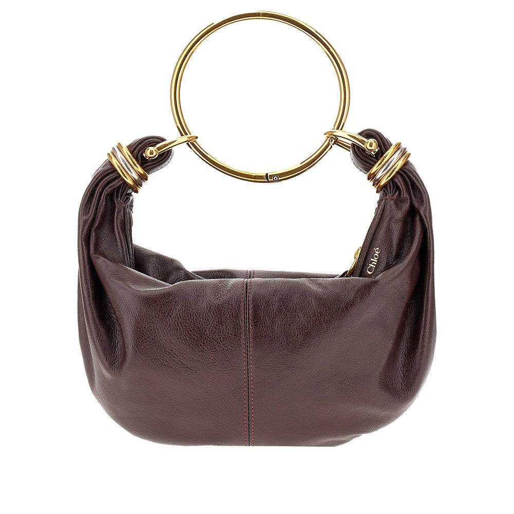 Grain leather small 'Bracelet Hobo' bag