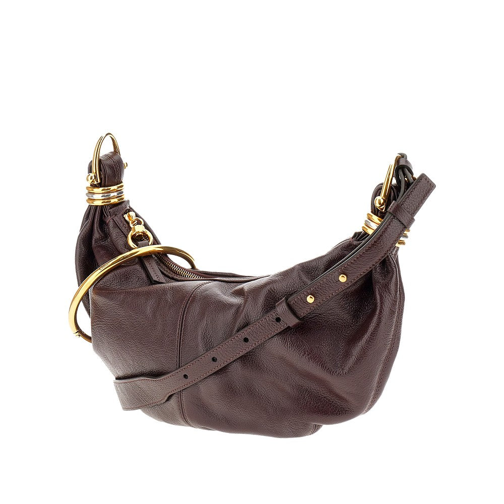 Grain leather small 'Bracelet Hobo' bag
