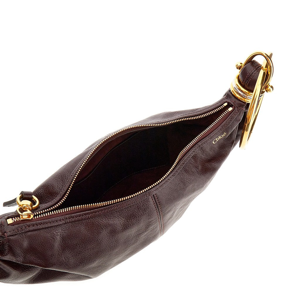 Grain leather small 'Bracelet Hobo' bag
