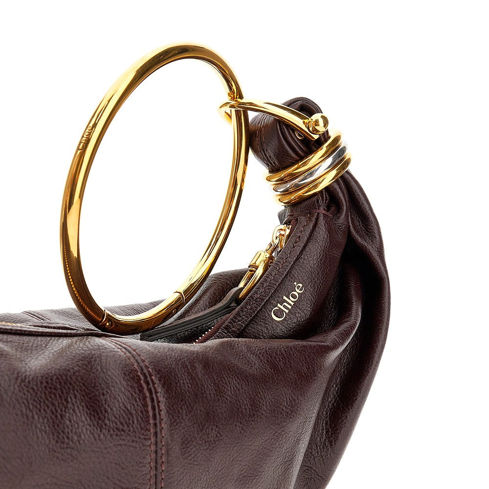Grain leather small 'Bracelet Hobo' bag