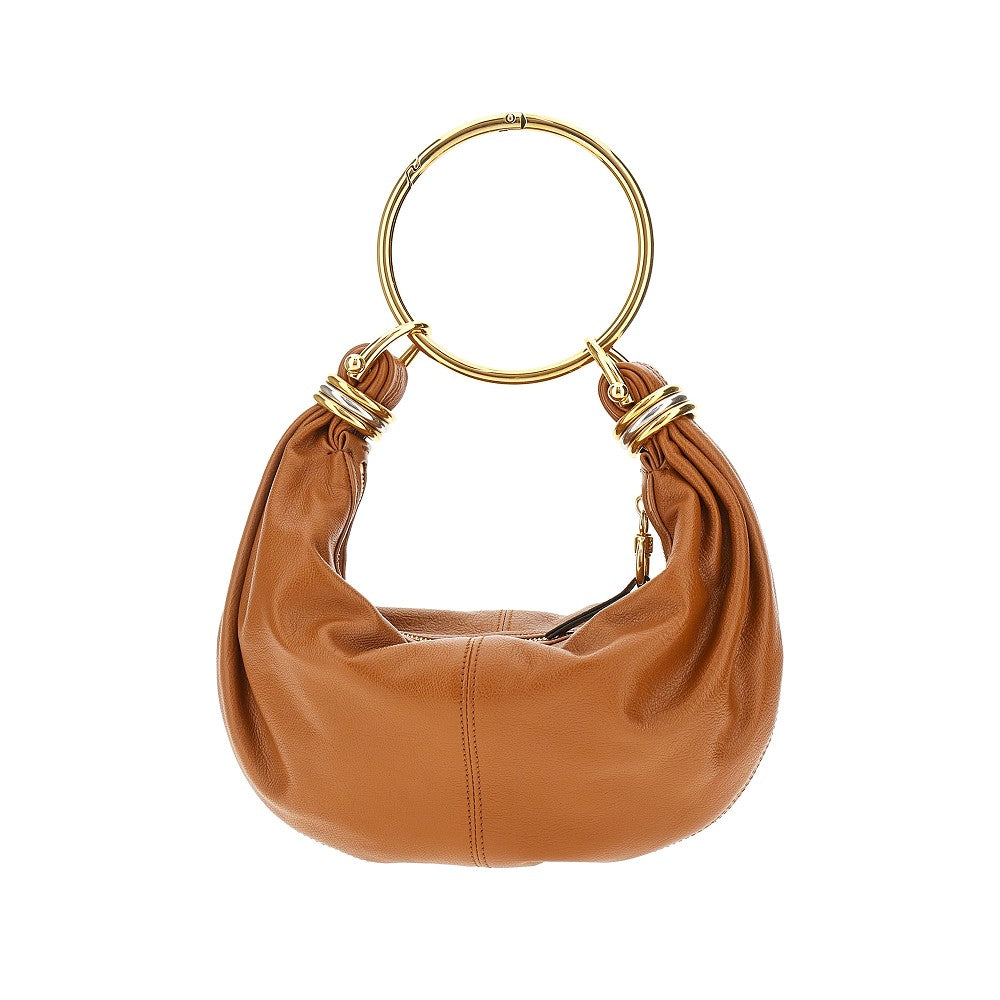 Grain leather small 'Bracelet Hobo' bag