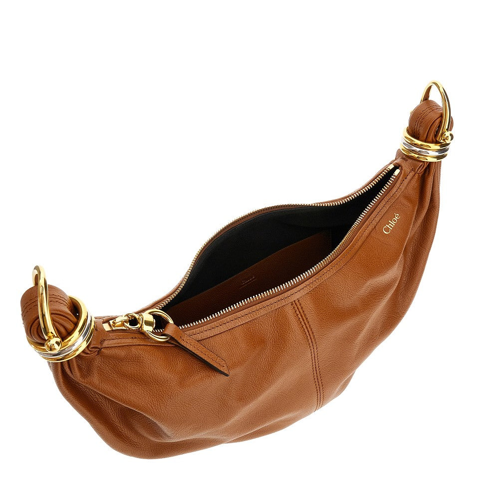 Grain leather small 'Bracelet Hobo' bag