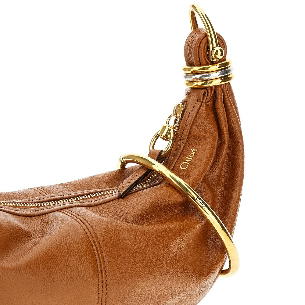Grain leather small 'Bracelet Hobo' bag