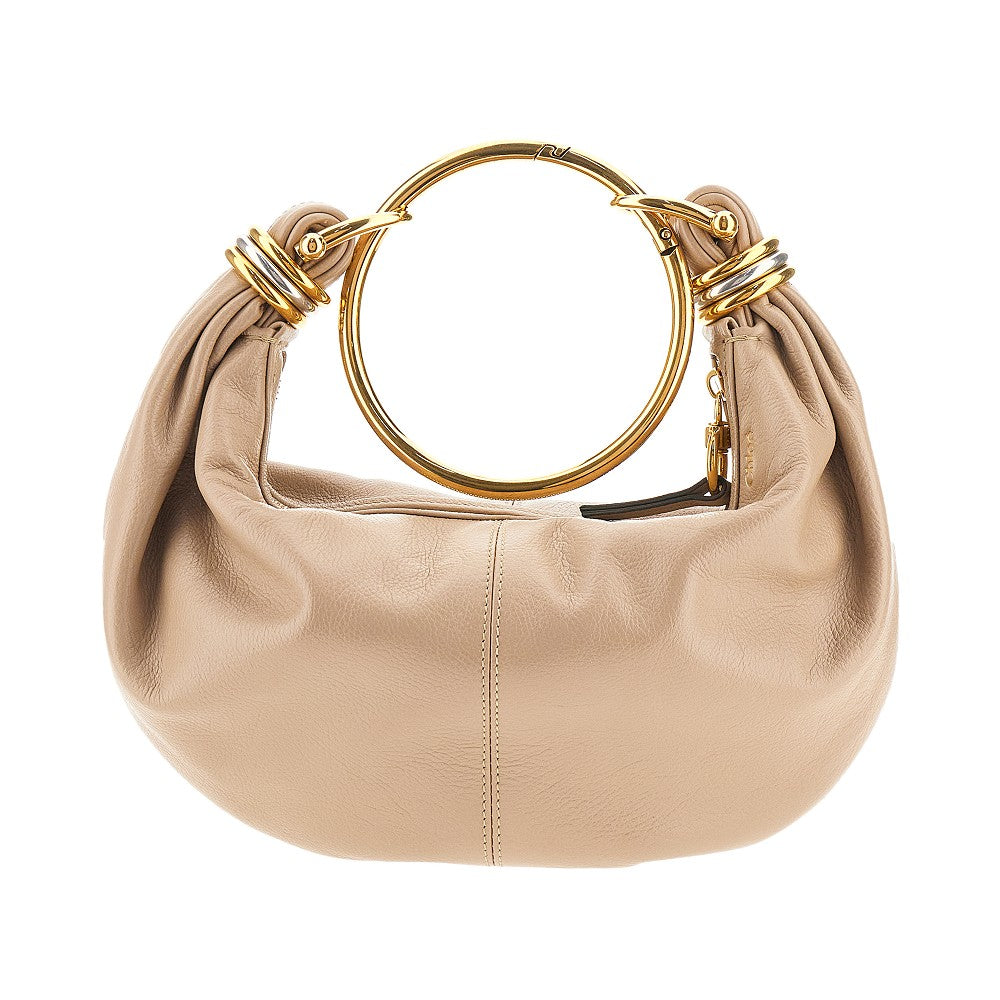 Grain leather small 'Bracelet Hobo' bag