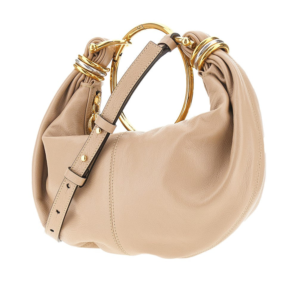 Grain leather small 'Bracelet Hobo' bag