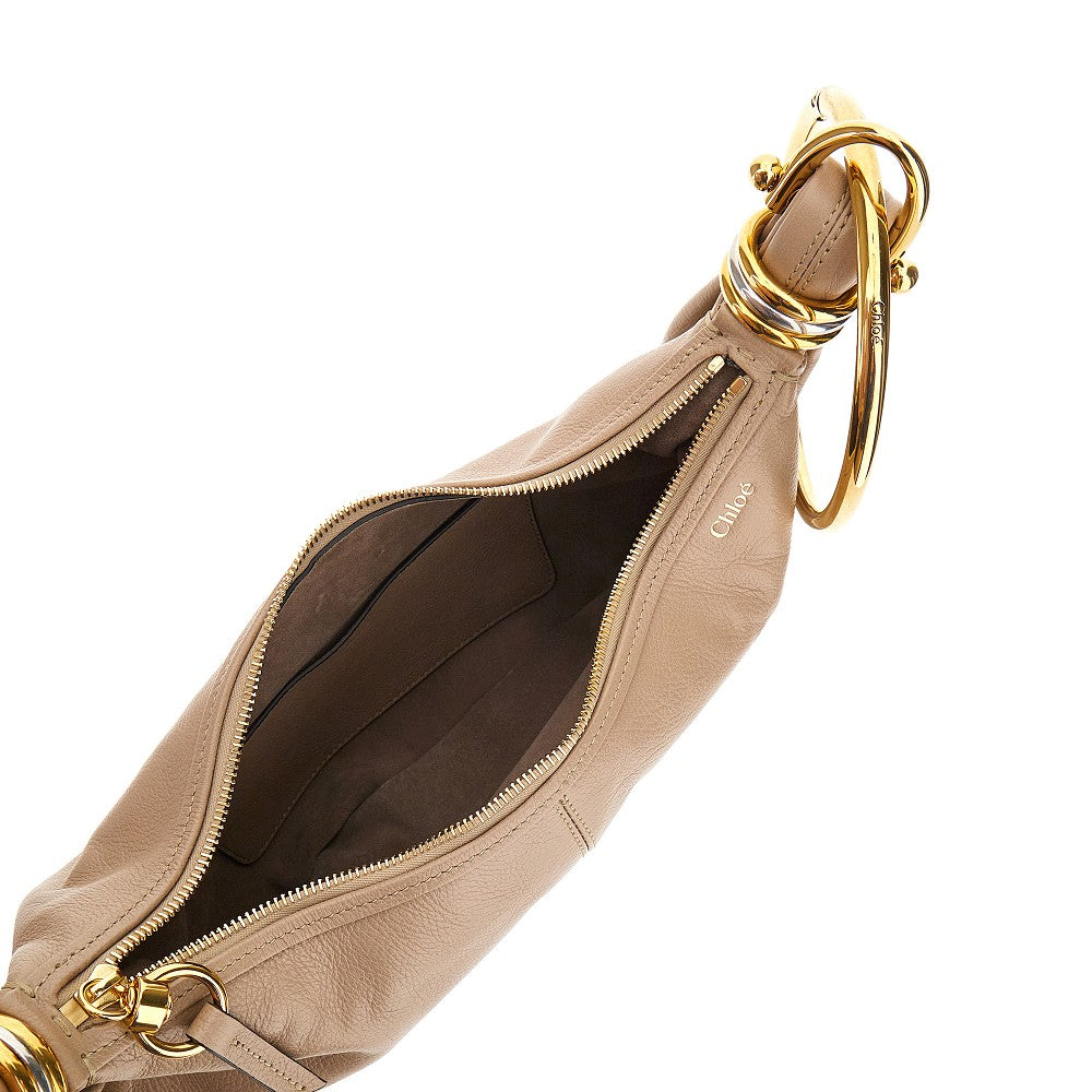 Grain leather small 'Bracelet Hobo' bag