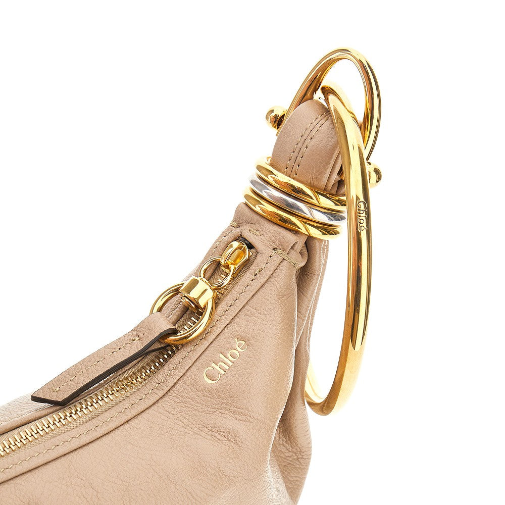 Grain leather small 'Bracelet Hobo' bag