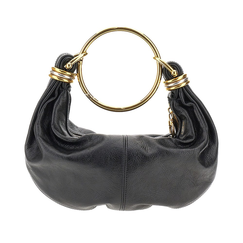 Grain leather small 'Bracelet Hobo' bag