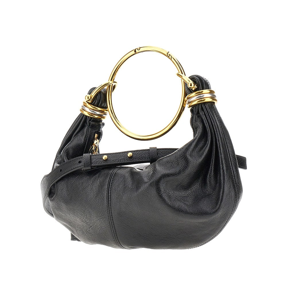 Grain leather small 'Bracelet Hobo' bag