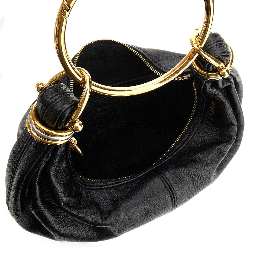 Grain leather small 'Bracelet Hobo' bag