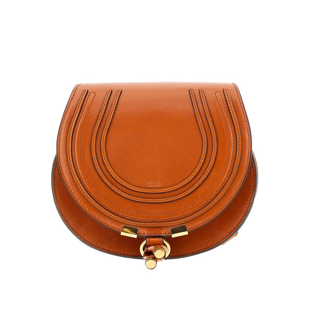 Leather small 'Marcie' saddle bag
