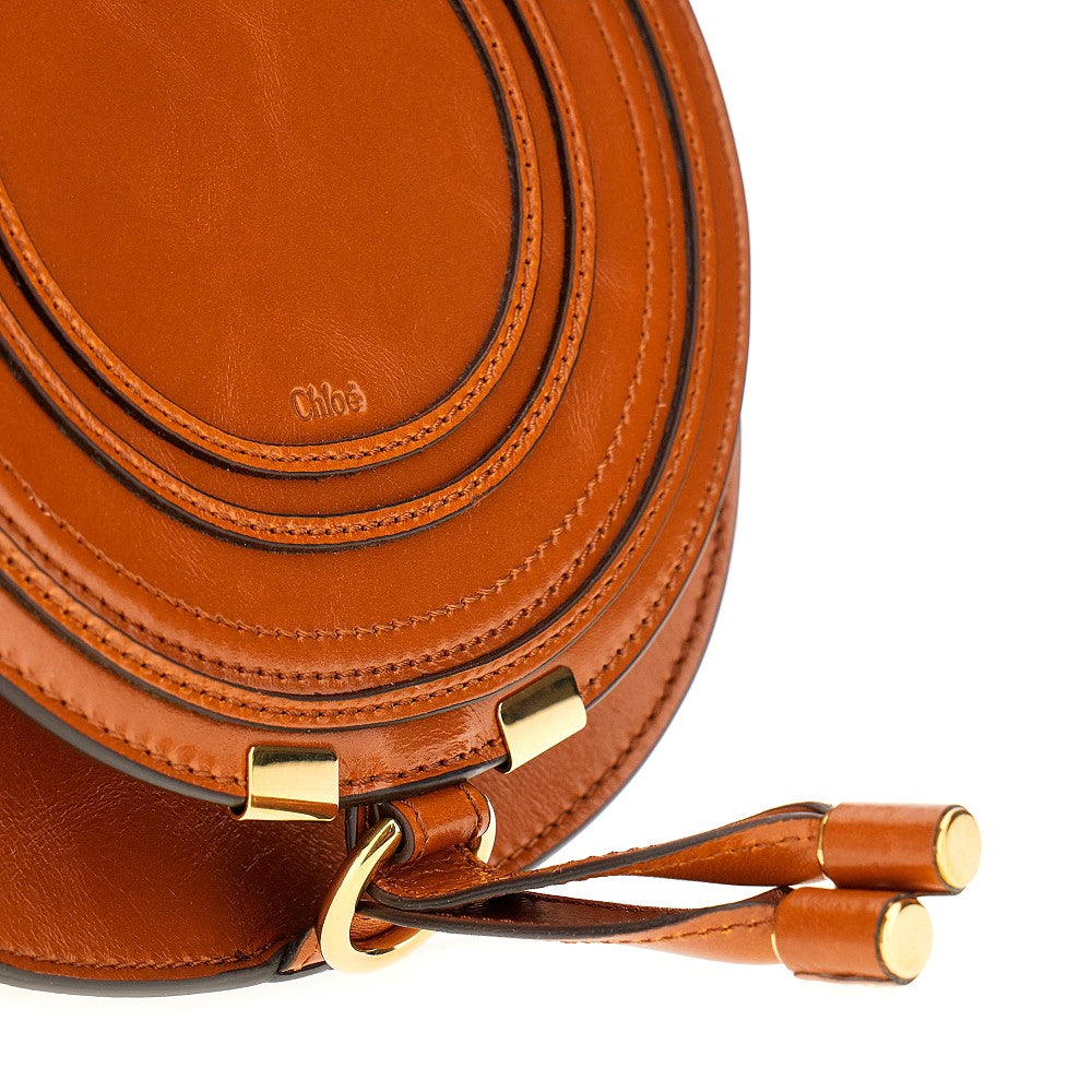 Leather small 'Marcie' saddle bag