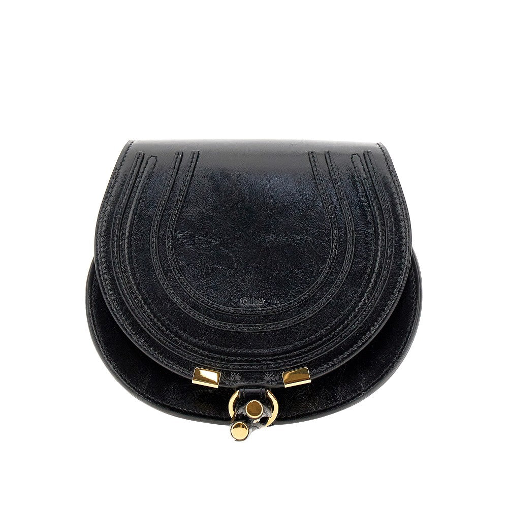 Leather small 'Marcie' saddle bag