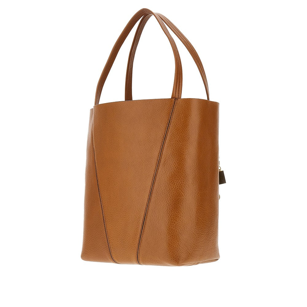 Grained leather medium 'Spin' bag